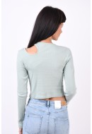 Women Blouse Pigalle Pglimo Cutout Jadeite